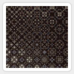 Black and White Classic Rug Looking Pattern - WelshDesignsTP002 Sticker